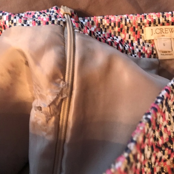 J crew pink Skirt with a hint of Gold/metallic - Picture 4 of 5